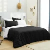 Pack complet 6 pièces Noir/Blanc réversible housse de couette pour lit 160 x 200 cm