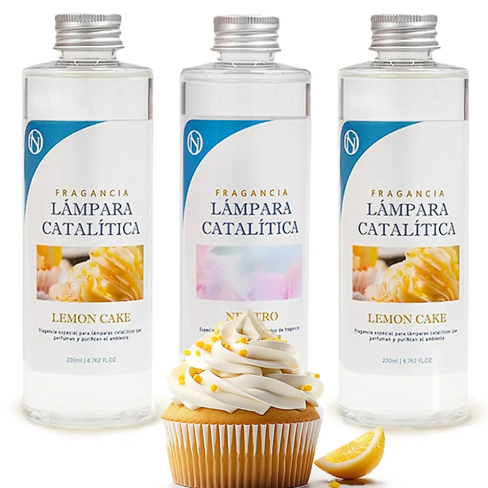 Pack économique 3 parfums pour lampe catalytique : 2 parfums Lemon Cake + nettoyant neutre