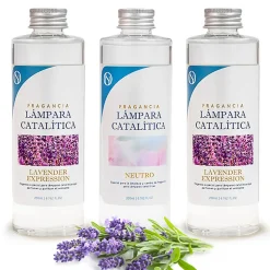 Pack économique 3 parfums pour lampe catalytique : 2 parfums Lavender Expression + nettoyant neutre