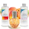 Pack économique Lampe Catalytique Drops Orange + Parfum Peach Velvet (200 ml) + Nettoyant Neutre (200 ml) + Mèche de Rechange