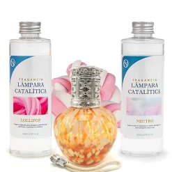 Pack économique Lampe Catalytique Drops Orange + Parfum Lollipop (500 ml) + Nettoyant Neutre (200 ml) + Mèche de Rechange
