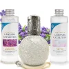 Pack économique Lampe Catalytique Mosaïque Blanc + Parfum Lavender Expression (200ml) + Nettoyant Neutre (200ml) + Mèche Rechange