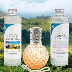 Pack économique Lampe Catalytique Orange Diamonds + Parfum Provence Breeze (500 ml) + Nettoyant Neutre (200 ml) + Mèche Rechange