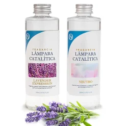 Pack économique Lampe Catalytique Mosaïque Bicolore + Lavender Expression (500 ml) + Nettoyant Neutre (200 ml) + Mèche de Rechange