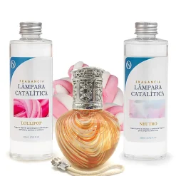 Pack économique Lampe Catalytique Orange Waves + Parfum Lollipop (500 ml) + Nettoyant Neutre (200 ml) + Mèche de Rechange
