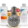 Pack économique Lampe Catalytique Mosaïque Noir + Parfum Caribbean Passion (200 ml) + Nettoyant Neutre (200 ml) + Mèche Rechange