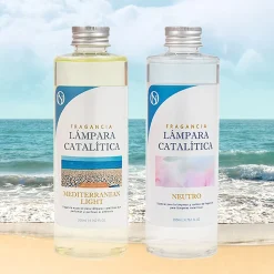 Pack économique Lampe Catalytique Mosaïque Noir + Parfum Mediterranean Light (200 ml) + Nettoyant Neutre (200 ml) + Mèche Rechange