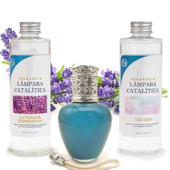 Pack économique Lampe Catalytique Aqua Marina + Parfum Lavender Expression (500 ml) + Nettoyant Neutre (200 ml) + Mèche Rechange
