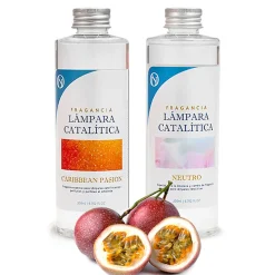 Pack économique Lampe Catalytique Fuchsia Mat + Parfum Caribbean Passion (200 ml) + Nettoyant Neutre (200 ml) + Mèche de Rechange