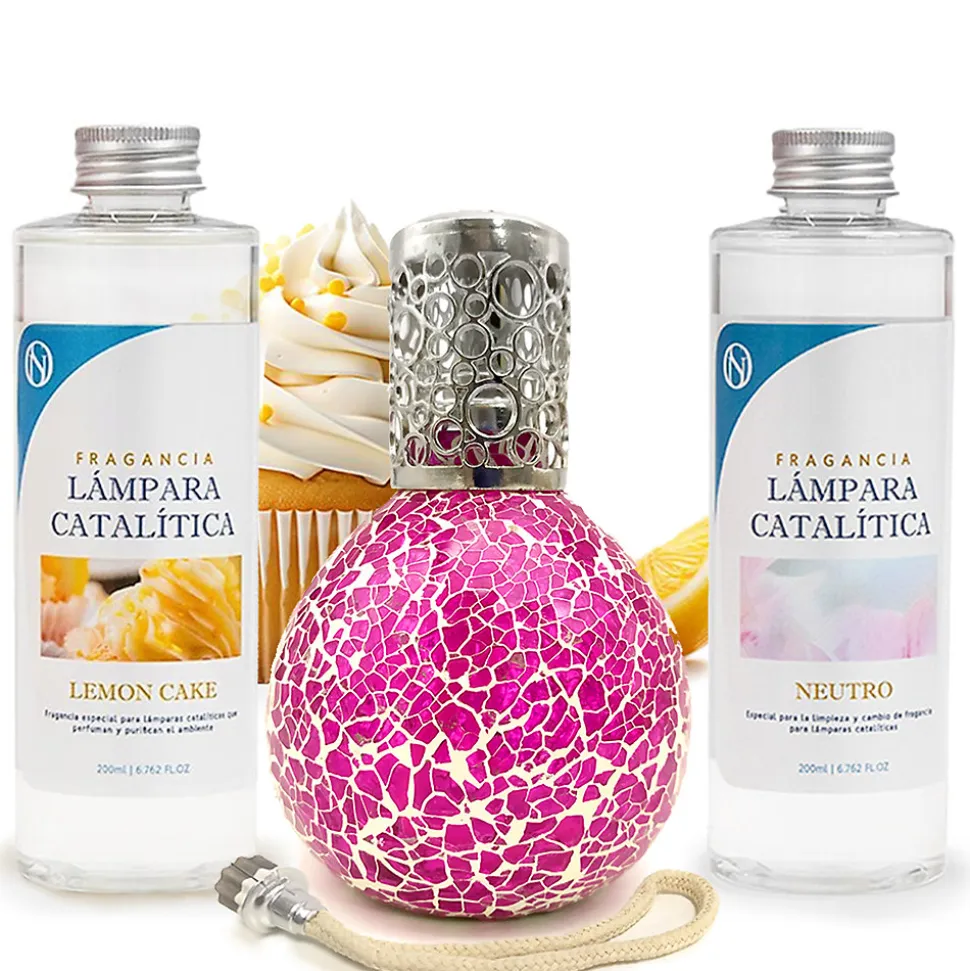 Pack économique Mosaïque Fuchsia + Parfum Lemon Cake (500 ml) + Nettoyant neutre (200 ml) + Mèche de rechange