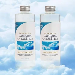 Pack économique 2x Parfum pour lampe catalytique 200 ml : Arôme Cotton Clean - Profitez plus longtemps de votre parfum préféré