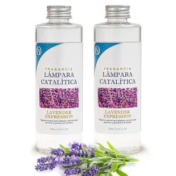 Pack économique 2x Parfum pour lampe catalytique 200ml : Arôme Lavender Expression. Profitez plus longtemps votre parfum préféré