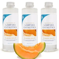 Pack économique 3x Parfum pour lampe catalytique 500 ml : Arôme Waikiki Melon - Profitez plus longtemps de votre parfum préféré
