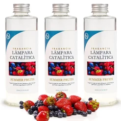 Pack économique 3x Parfum pour lampe catalytique 200 ml : Arôme Summer Fruits - Profitez plus longtemps de votre parfum préféré