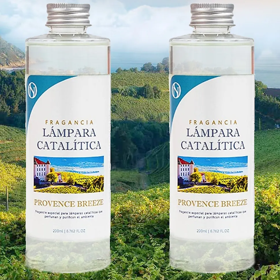 Pack économique 2x Parfum pour lampe catalytique 200 ml : Arôme Provence Breeze - Profitez plus longtemps de votre parfum préféré