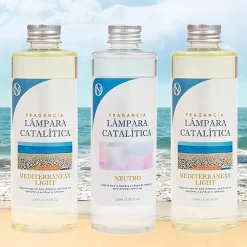 Pack économique 3x Parfums pour Lampe Catalytique : 2 Arômes Mediterranean Light 500 ml + Nettoyant Neutre 200 ml