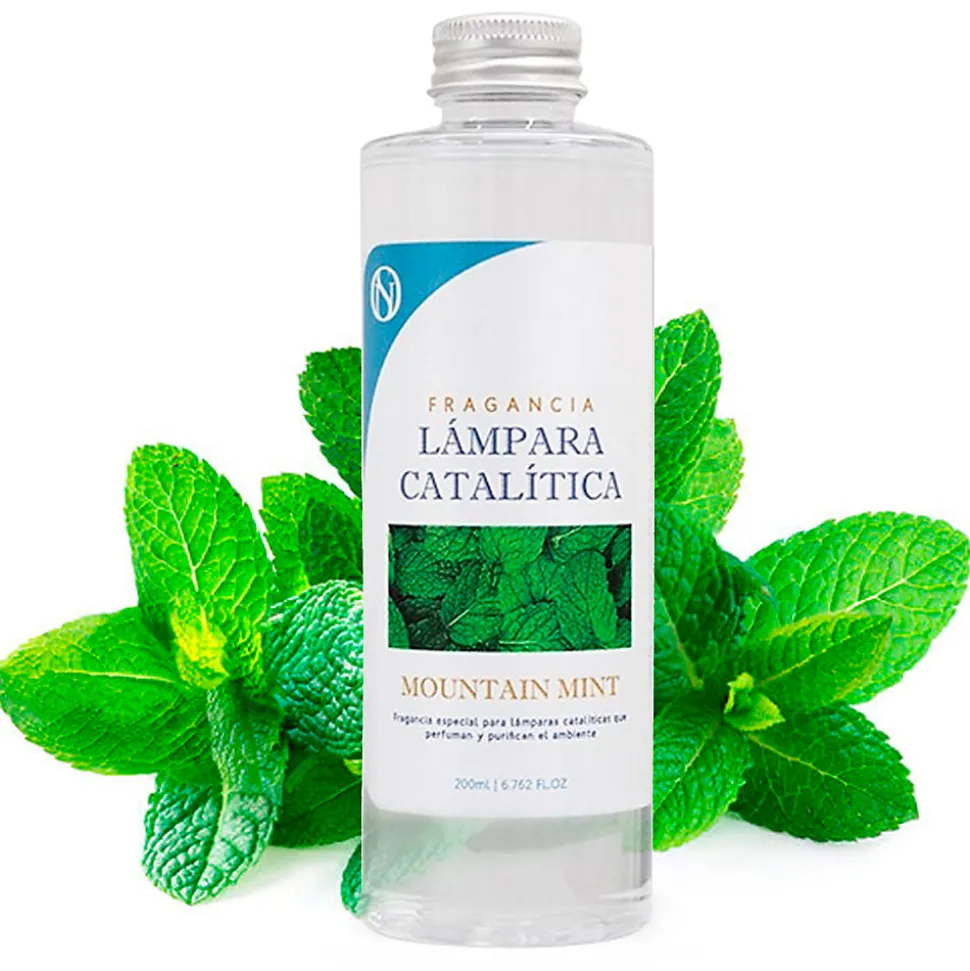 Pack économique 3x Parfums pour lampe catalytique 200 ml : Arôme Mountain Mint - Profitez plus longtemps de votre parfum préféré