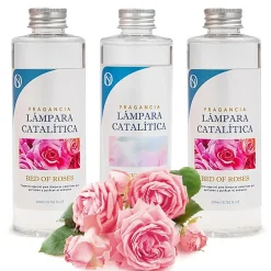 Pack économique 3x Parfums pour lampe catalytique : Arôme Bed of Roses 500 ml + Nettoyant neutre 200 ml