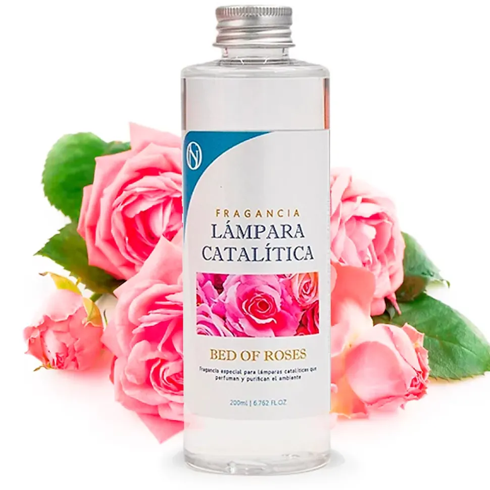 Pack économique 3x Parfums pour lampe catalytique 200 ml : Arôme Bed of Roses - Profitez plus longtemps de votre parfum préféré