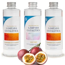 Pack économique 3x Parfums pour lampe catalytique : Arôme Caribbean Passion 500 ml + Nettoyant neutre 200 ml