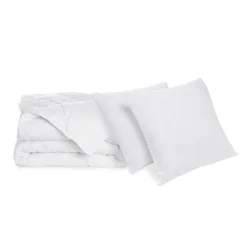 Pack Couette chaude 220x240cm + 2 Oreillers moelleux 60x60cm LAVABLE A 95 C