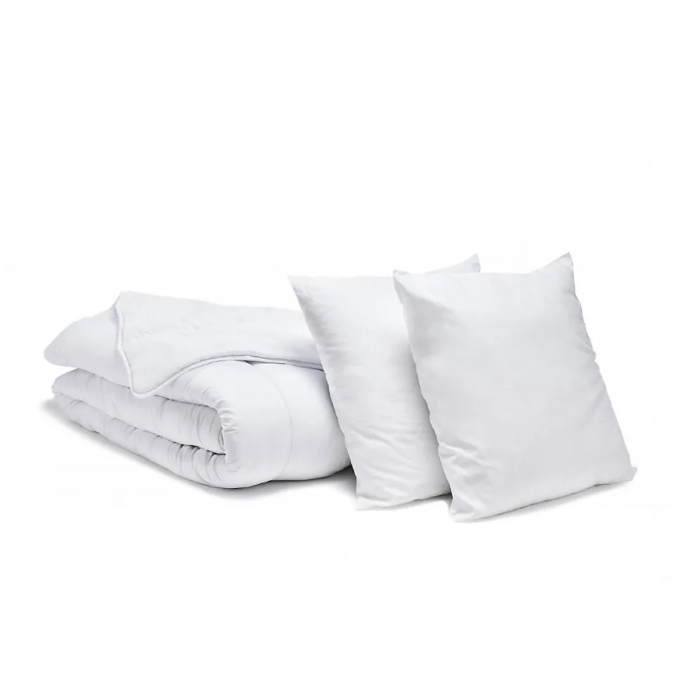 Pack Couette chaude 240x260cm + 2 Oreillers 60x60cm ANTI-ACARIENS