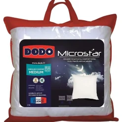 Pack Couette Dodo Microstar 220 x 240 cm pour lit 2 places + 2 Oreillers Microstar 60 x 60 cm + 2 Oreillers Microstar 50 x 70 cm