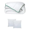 Pack Couette tempérée 220 x 240 + 2 oreillers 60 x 60 cm - Anti-acariens naturel Greencare - AZYLIA II