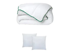 Pack Couette tempérée 220 x 240 + 2 oreillers 60 x 60 cm - Anti-acariens naturel Greencare - AZYLIA II
