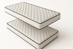 Pack de 2 Matelas Mousse 90x190 New York, Ferme, Réversible, Côté Été/hiver, H15 Cm