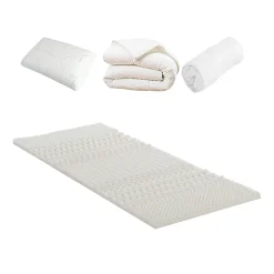 Pack Douce Nuit Surmatelas + Protège matelas + Couette + Oreiller 90x190/200 cm
