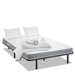 Pack Intuition 90x190 cm Matelas Mousse + Sommier Métal + Accessoires
