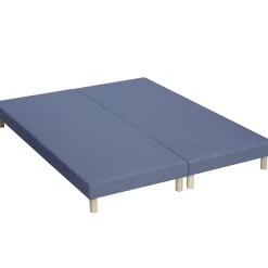 Pack matelas 7 zones sommier bleu couette oreillers 180x200