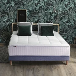 Pack matelas ressort 7 zones sommier oreiller couette 160x200