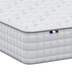 Pack matelas ressorts ASTRE + sommier kit beige + couette et oreillers 160x200