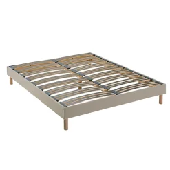 Pack matelas ressorts ASTRE + sommier kit beige + couette et oreillers 160x200