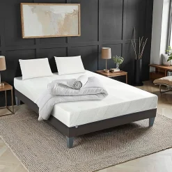 Pack Paris 140x190 cm Matelas Mousse + Sommier Bois + Accessoires