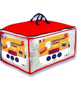 Pack Protection : Couette 200x200 cm + Taie d'oreiller + 1 Protege oreiller - Fabriqué en France