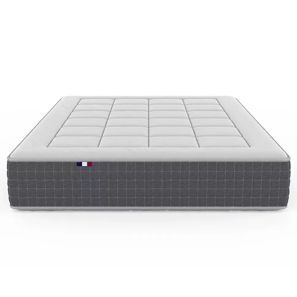 Pack ressort 7 zones sommier couette oreiller 140x190