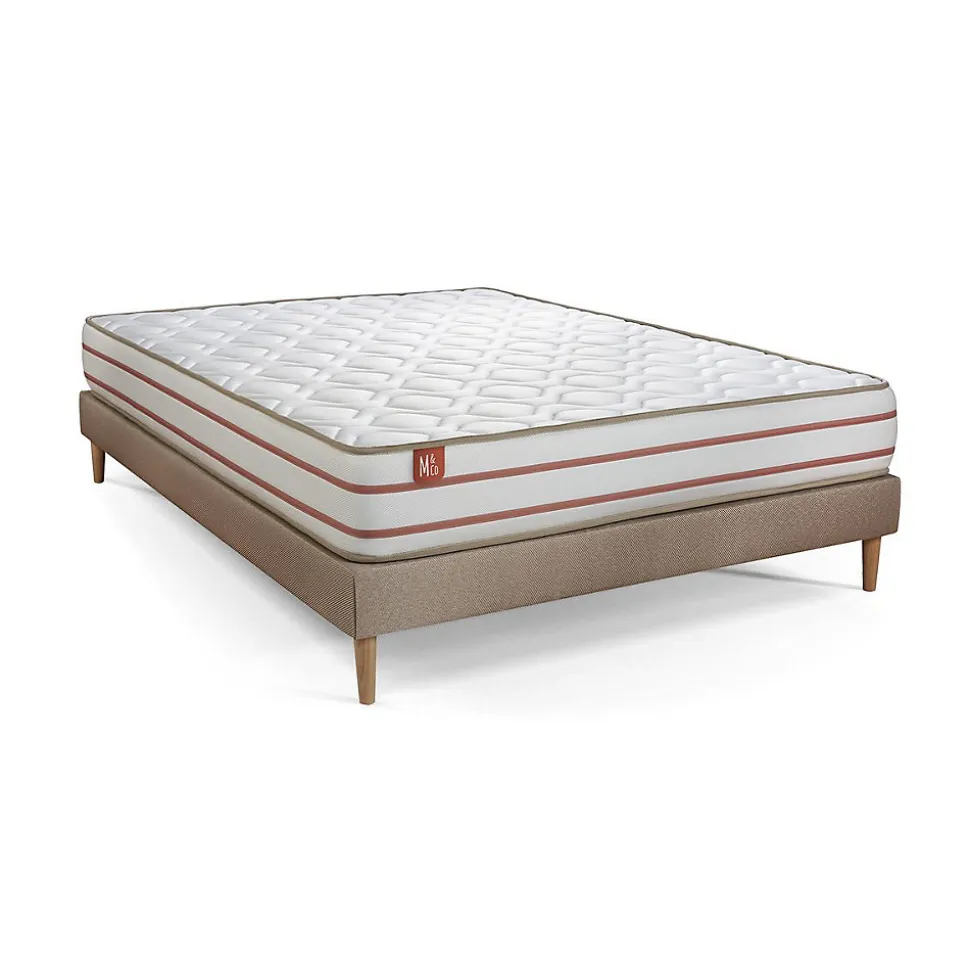 Pack sommier kit matelas Mémoire de forme avec couette et oreillers