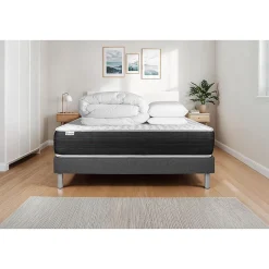 Pack sommier kit matelas Ressorts ensachés avec couette et oreillers
