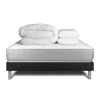 Pack sommier kit matelas Mousse polyuréthane à mémoire de forme avec couette et oreillers