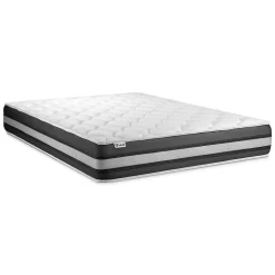 Pack sommier kit matelas Ressorts ensachés et mémoire de forme avec couette et oreillers