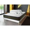 Pack sommier kit matelas Mémoire de forme et micro ressorts ensachés avec couette et oreillers
