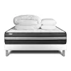 Pack sommier kit matelas Mousse polyuréthane à mémoire de forme avec couette et oreillers