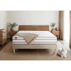 Pack sommier kit matelas Mémoire de forme avec couette et oreillers