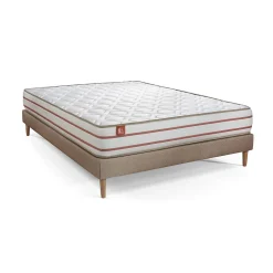 Pack sommier kit matelas Mémoire de forme avec couette et oreillers