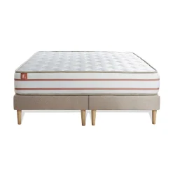 Pack sommier tapissier matelas Mémoire de forme avec couette et oreillers