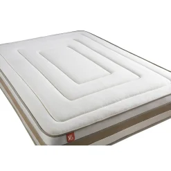 Pack sommier tapissier matelas Ressorts ensachés et mémoire de forme avec couette et oreillers