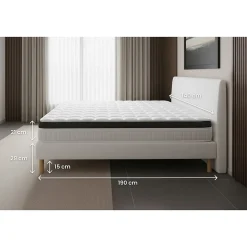 Pack sommier tapissier matelas Mémoire de forme avec couette et oreillers